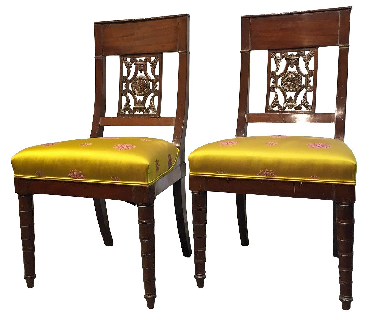 Paire de chaises en acajou